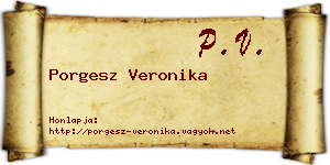 Porgesz Veronika névjegykártya